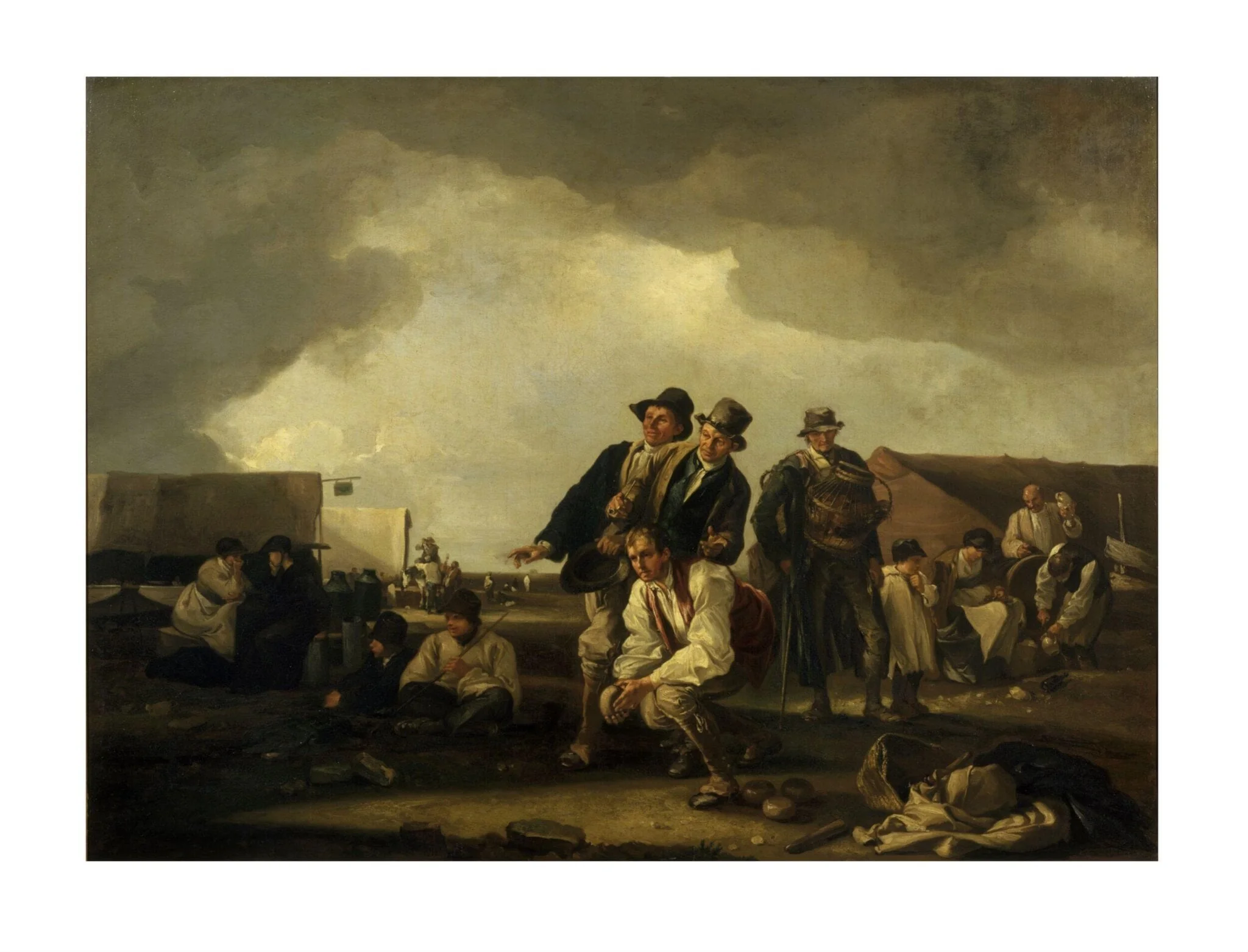 Lansdown Fair, near Bath, by Thomas Barker, oil, 1780