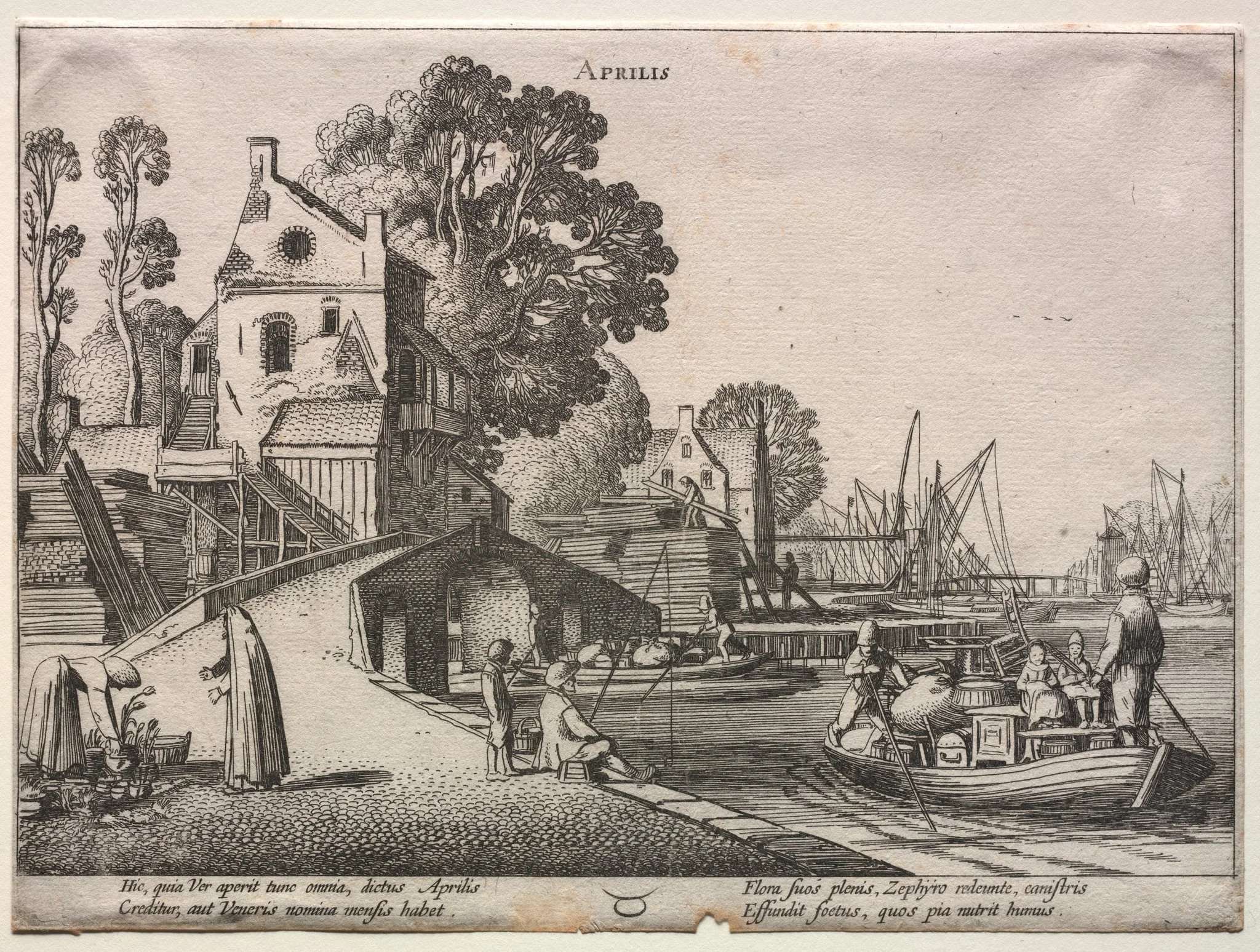 The Twelve Months: April, by Jan van de Velde, 1613