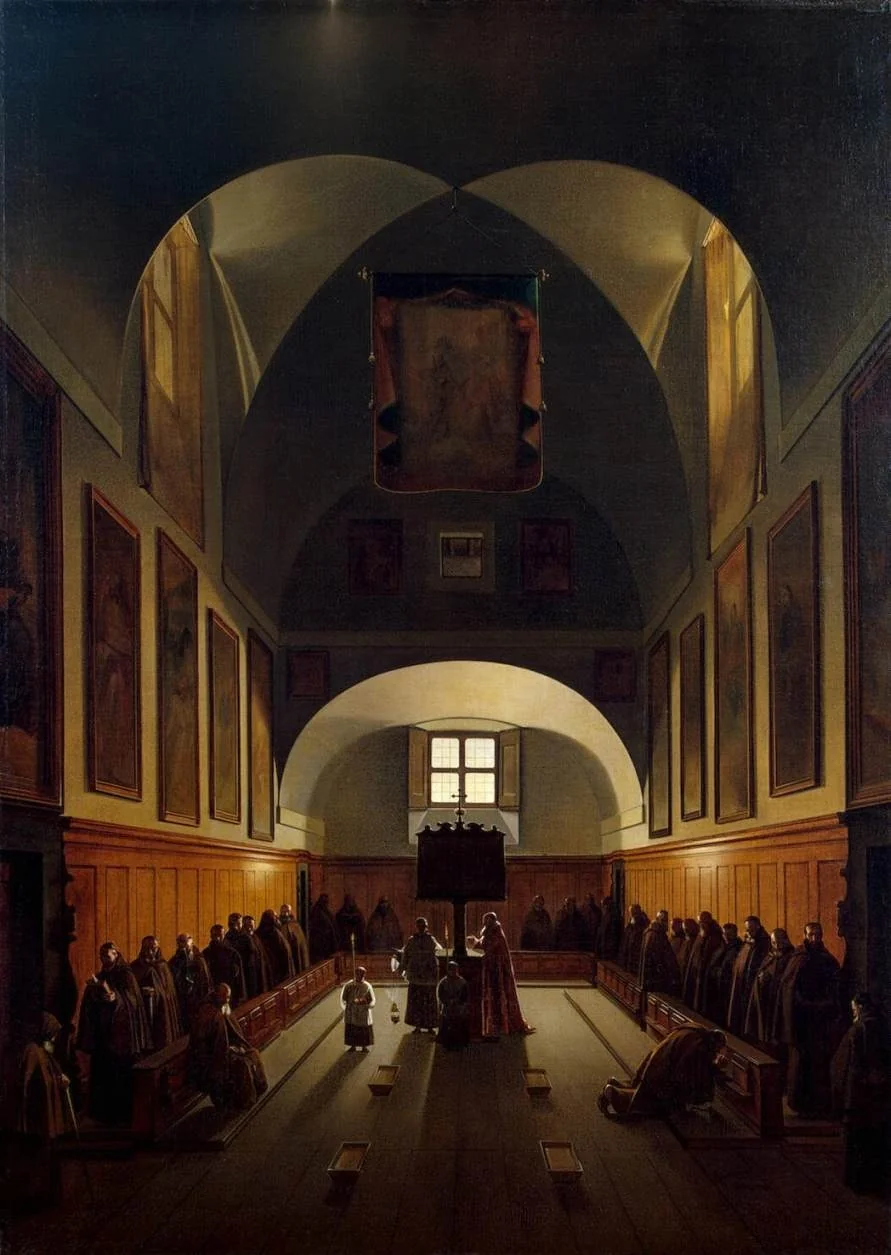 Interior of the Choir in the Capuchin Church on Piazza Barberini in Rome