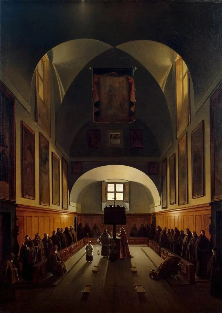 Interior of the Choir in the Capuchin Church on Piazza Barberini in Rome