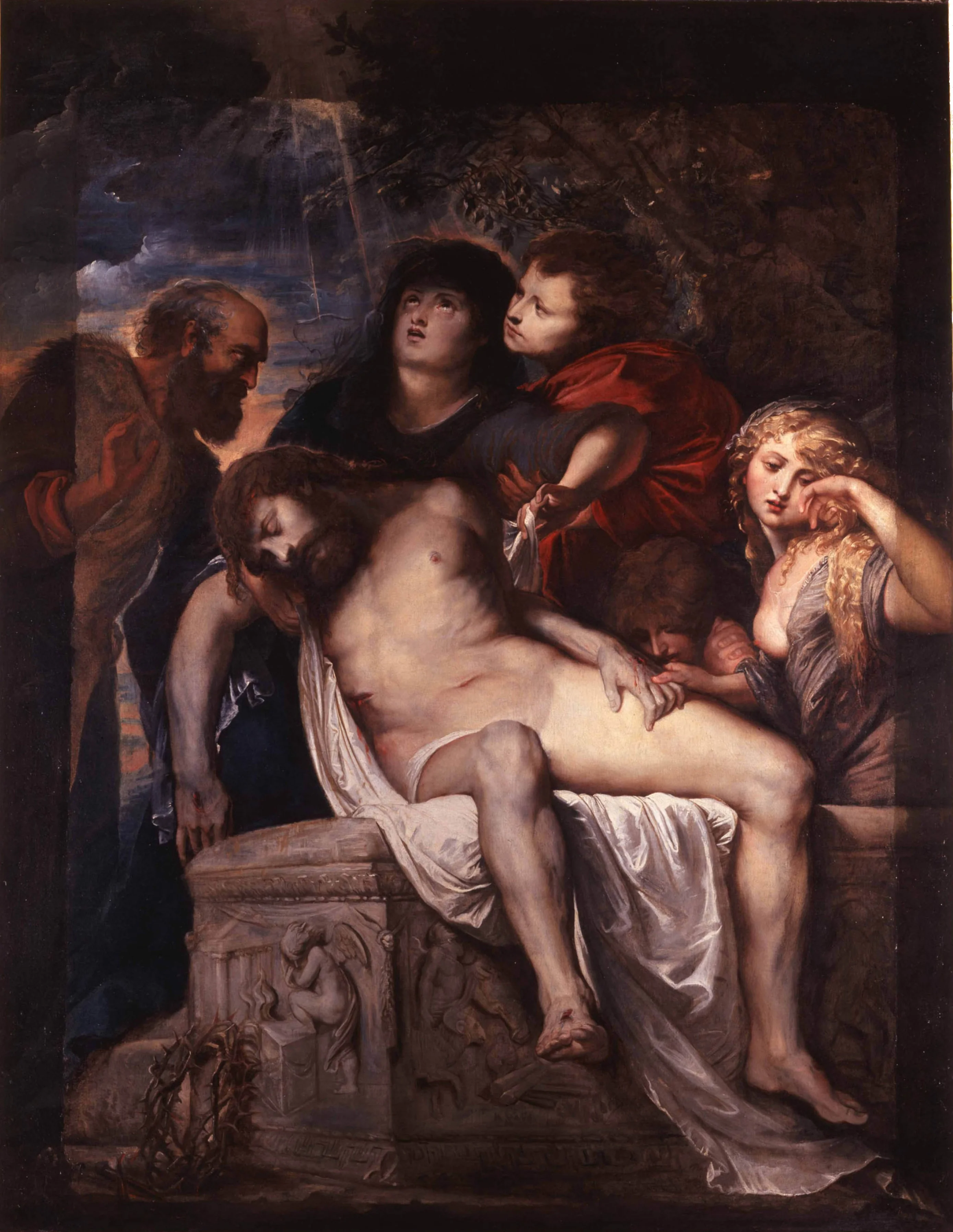 The Deposition, by Peter Paul Rubens, oil, 1602