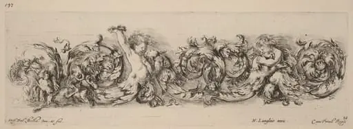 Ornamental Frieze with Children and Dogs