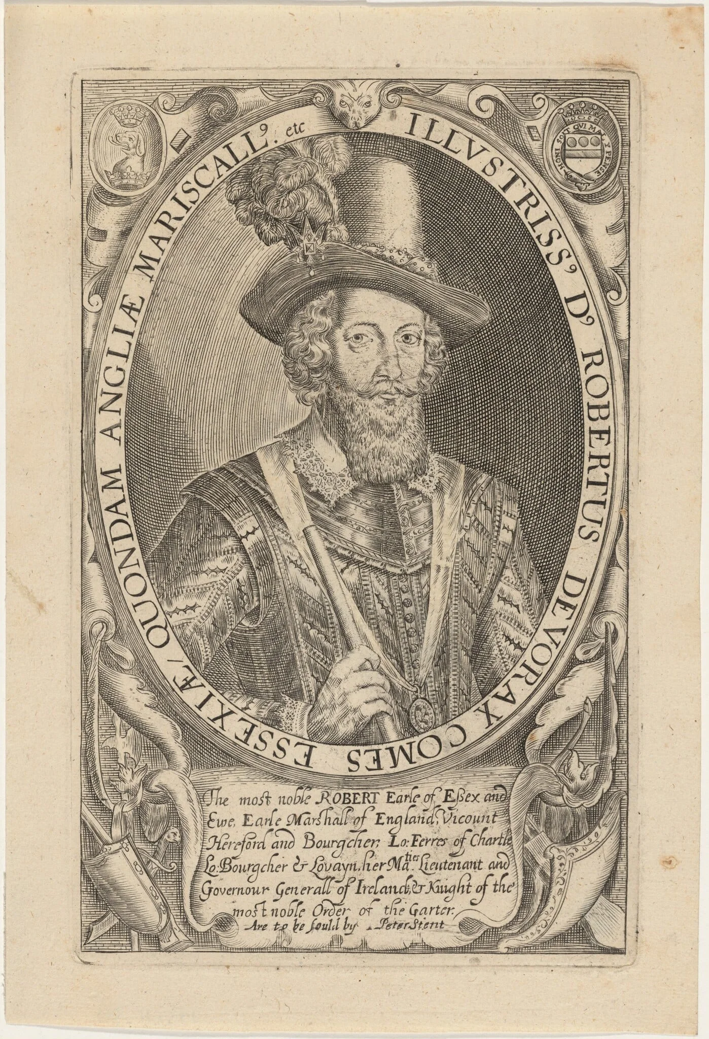 Robert Devereux, Second Earl of Essex, by Unknown 19th Century, ink, 1850