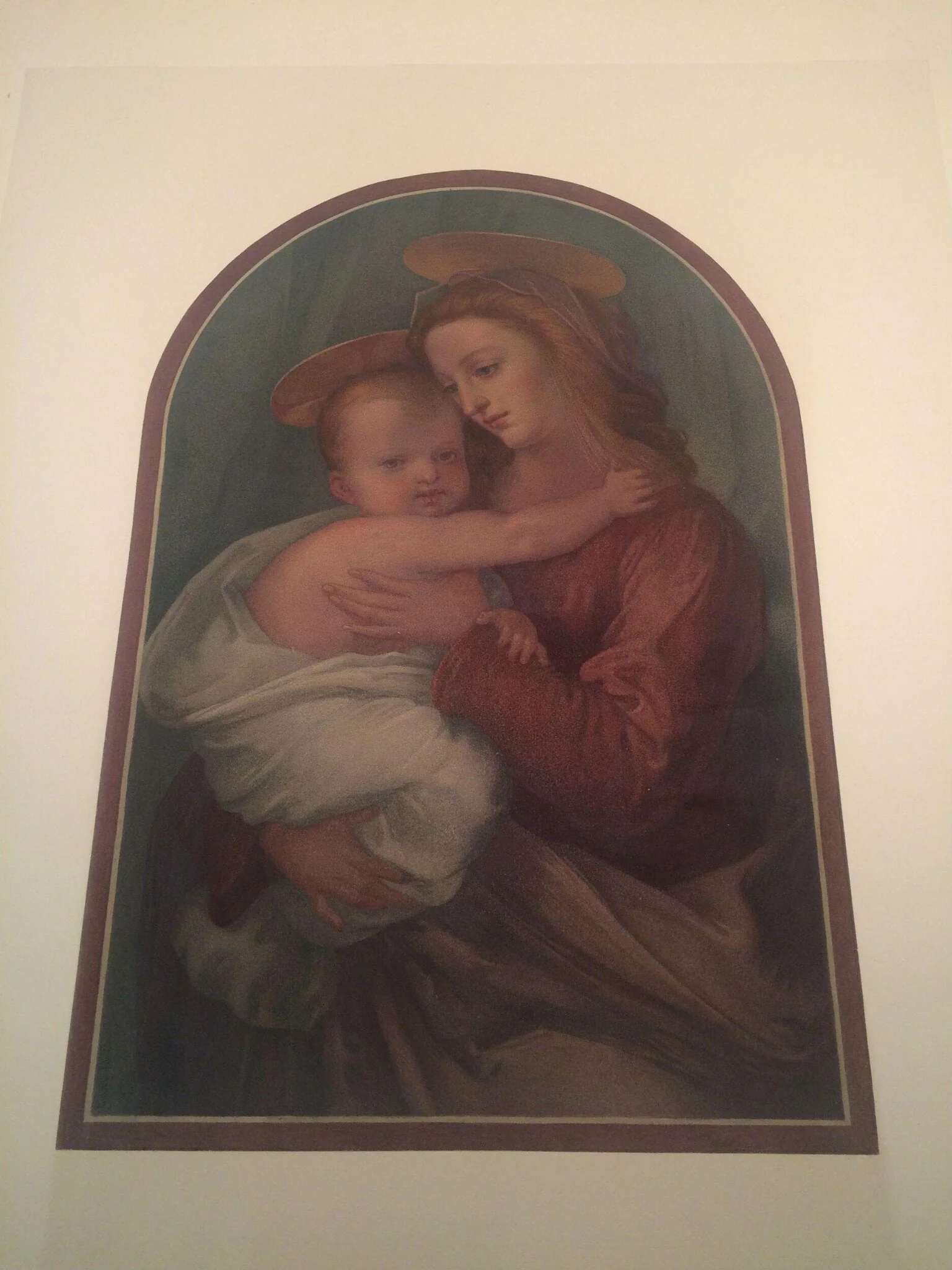 Copy after <i>Virgin and Child</i>, Fra Bartolomeo in the Convent of San Marco (Florence), by Bartolommeo Frà, watercolor, 1850