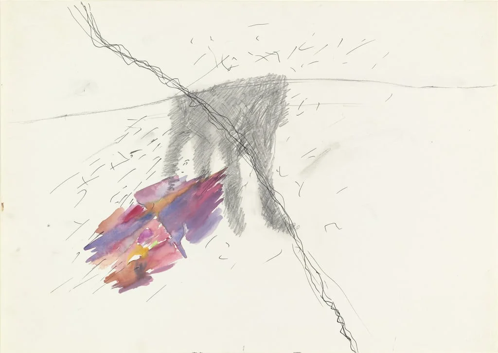 Untitled, by Jannis Kounellis, watercolor, 1978