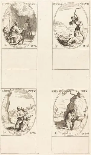 St. Luke; St. Lucian; St. Irene; St. Hilarion