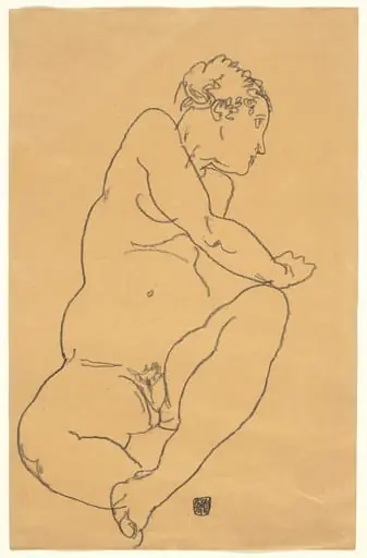 Female Nude Bending to the Left