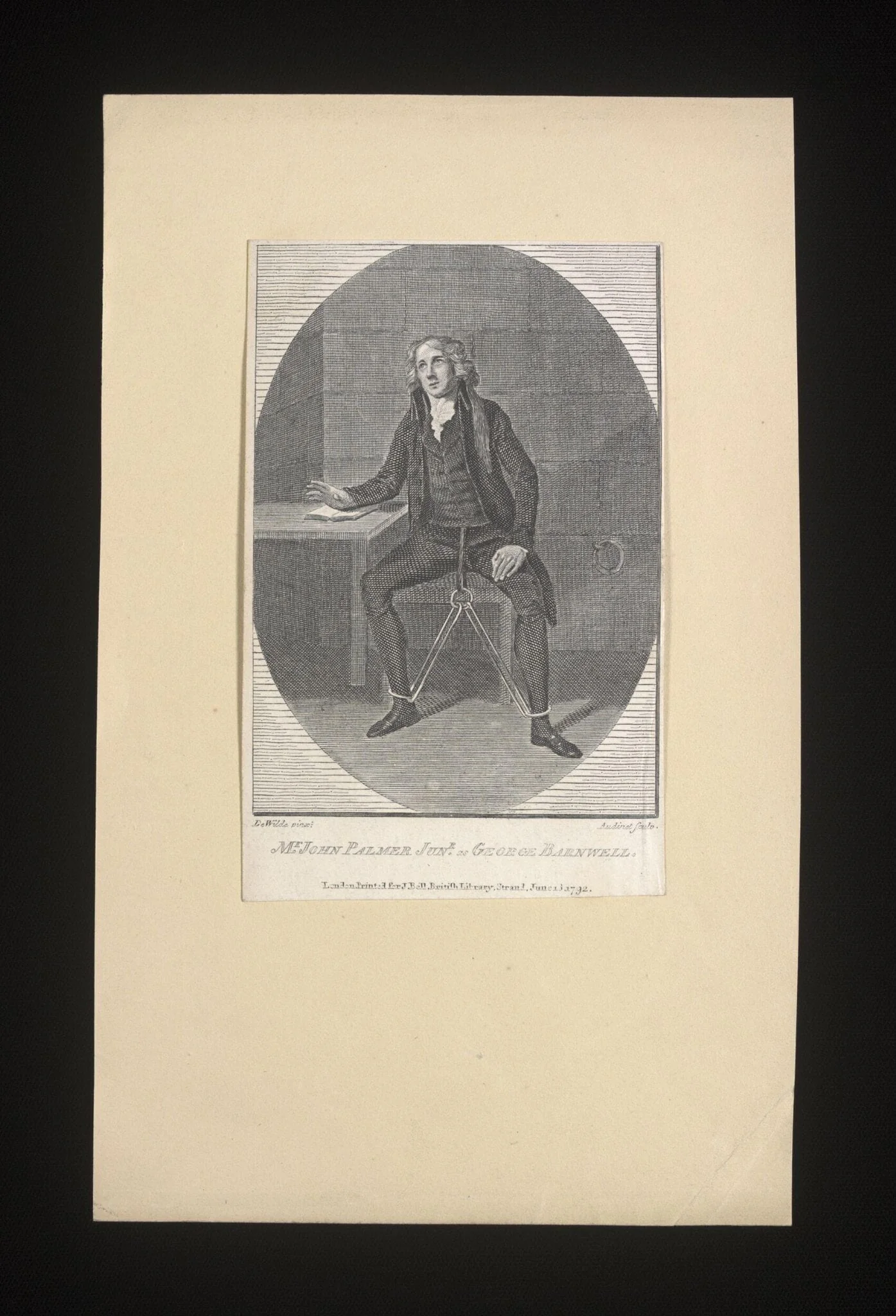 John Palmer Junior as George Barnwell, by Unknown, 1