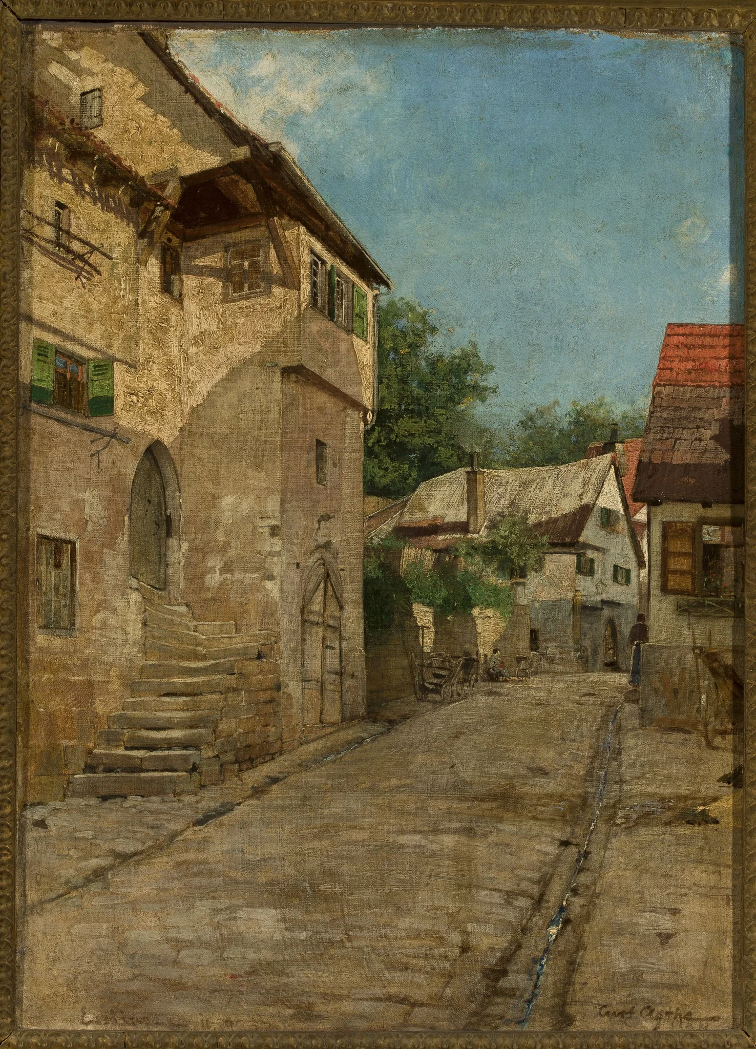 In a town
