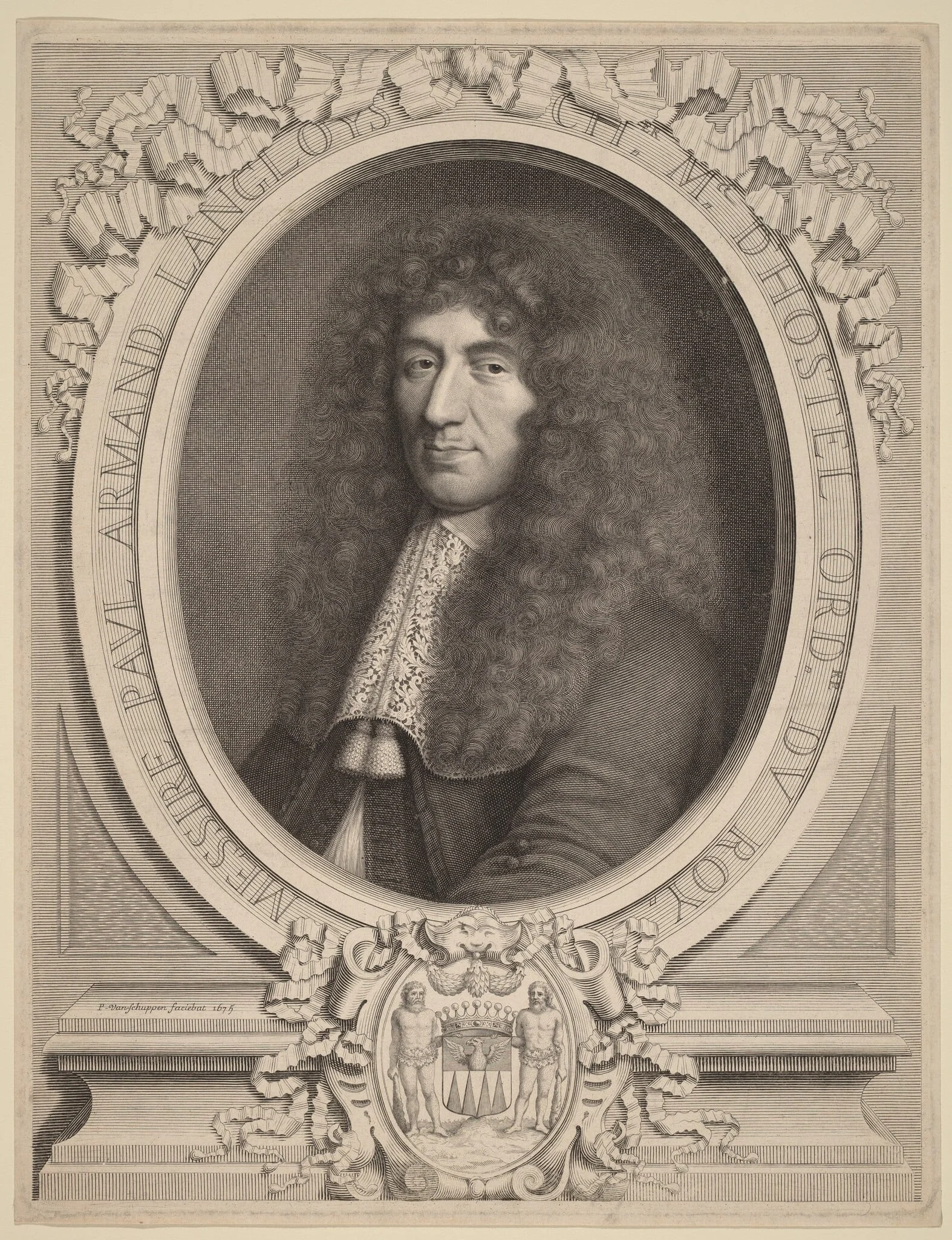 Langlois de Blancfort, by Peter Ludwig van Schuppen, ink, 1675
