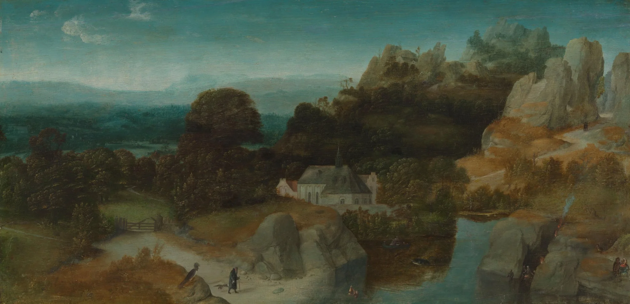 Landscape with the Temptation of Saint Anthony Abbot, by Unknown, unspecified, 1510