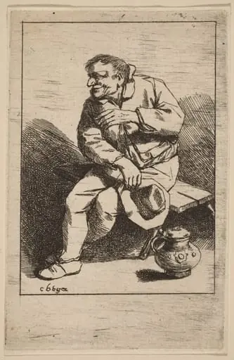 Sitting Man with His Hat in His Right Hand