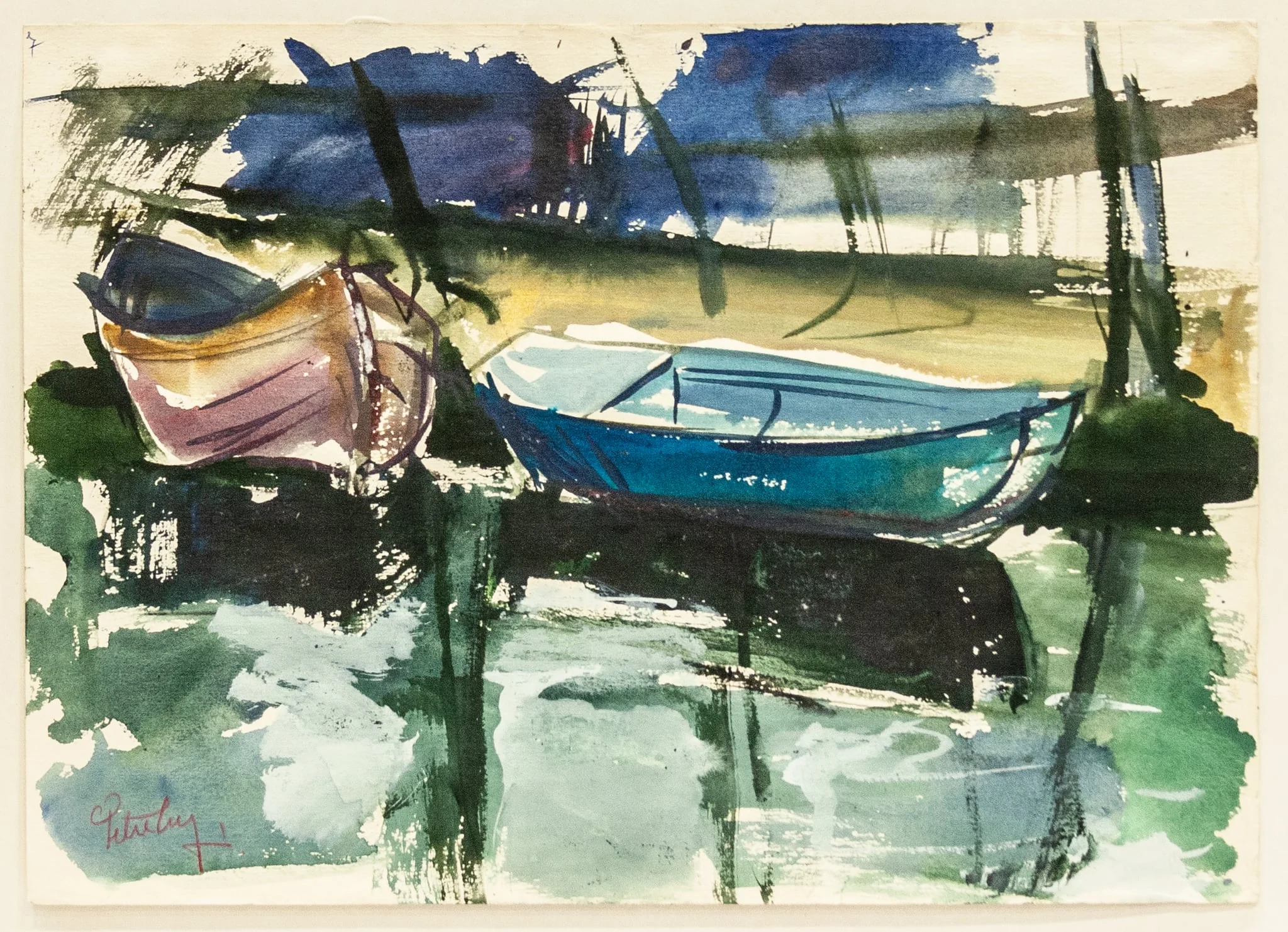 Peisaj, by Dorel Petrehuș, unspecified, 1950