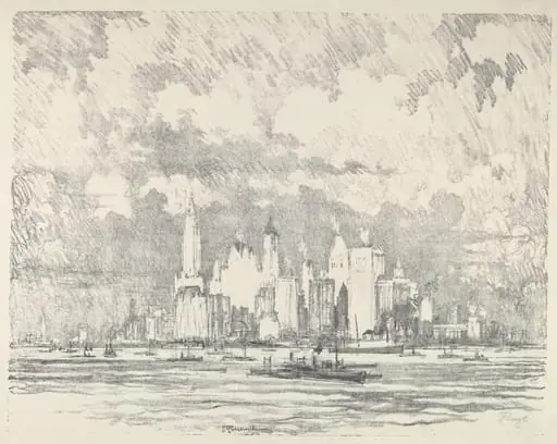 New York From Ellis Island