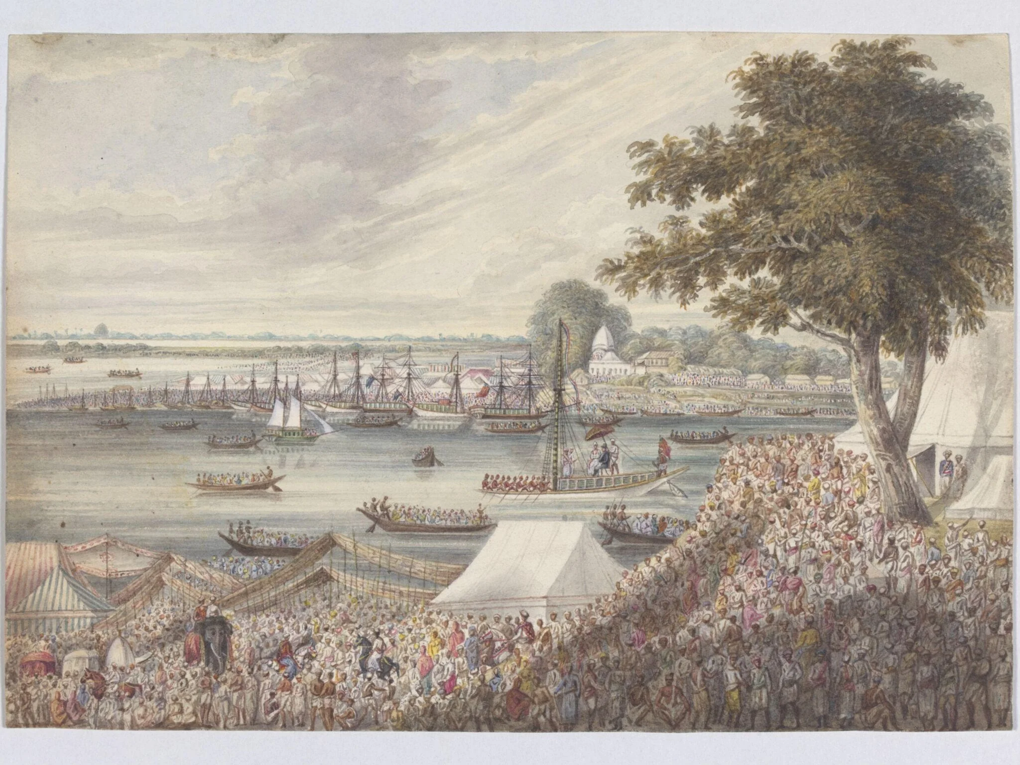 The Harihar Kshetra festival, by Sewak Ram, paint, 1826