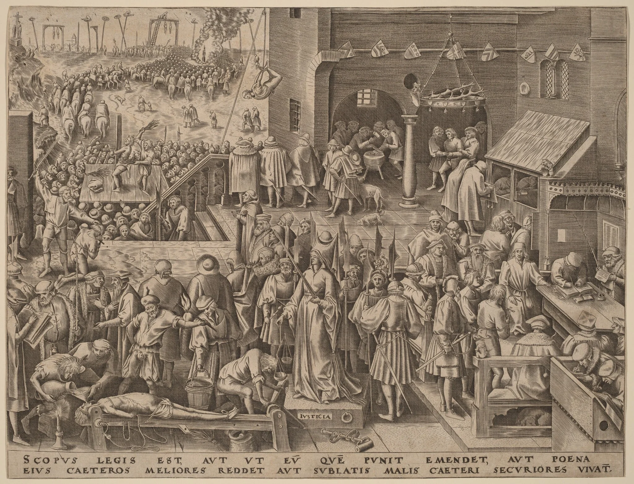 Justice, by Philip Galle, ink, 1559