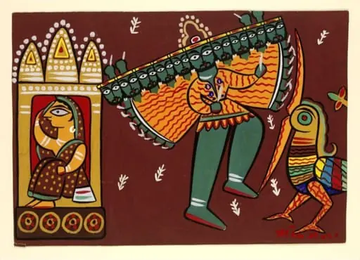 Jatayu, Sita and Ravana