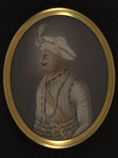 Half-length portrait of Tipu Sultan of Mysore (r.1782-99)