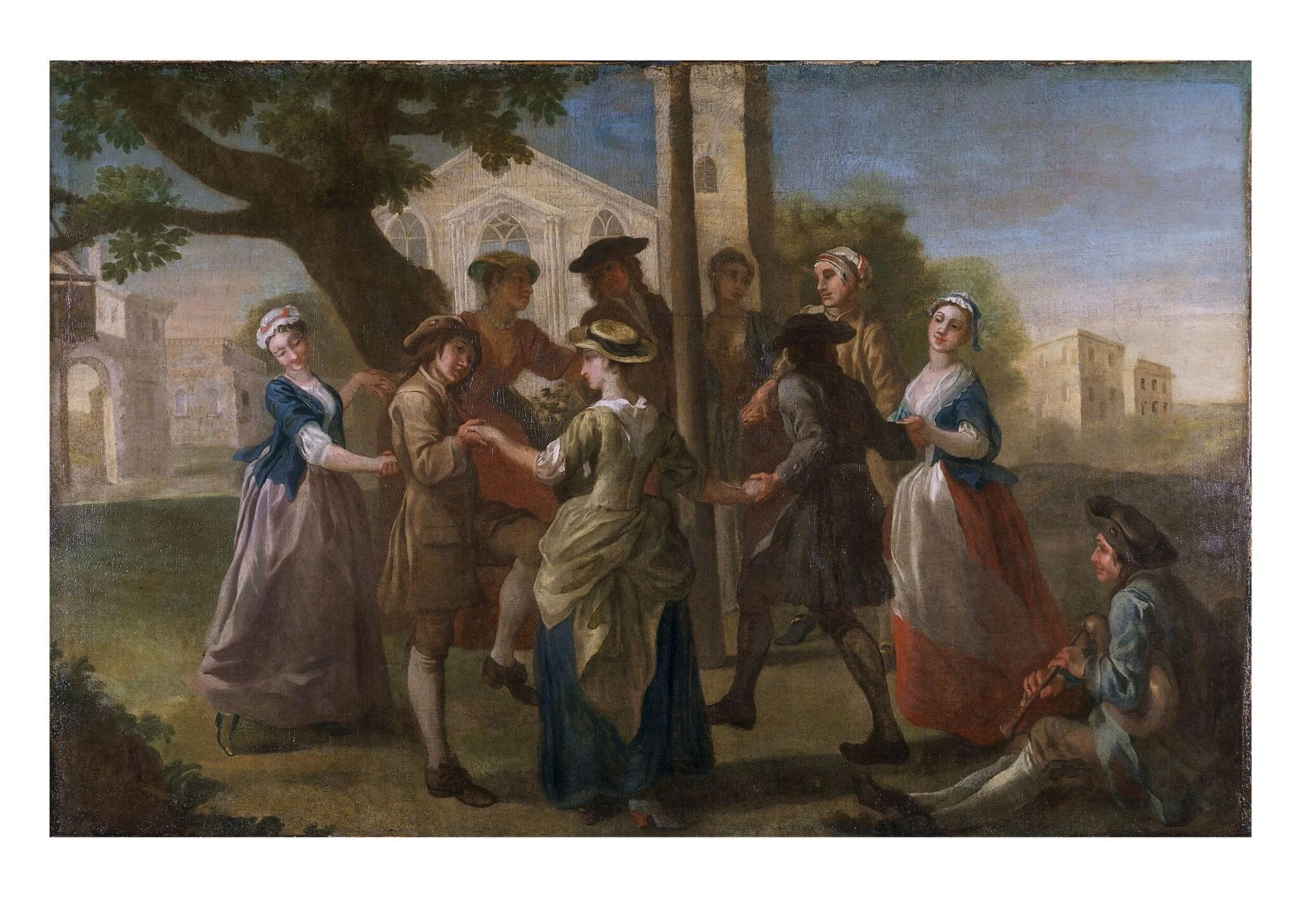 Country Dances Round a Maypole, by Francis Hayman, oil, 1742