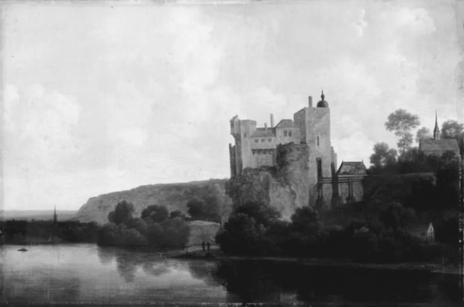 Castle by a River, by Unknown, 1650