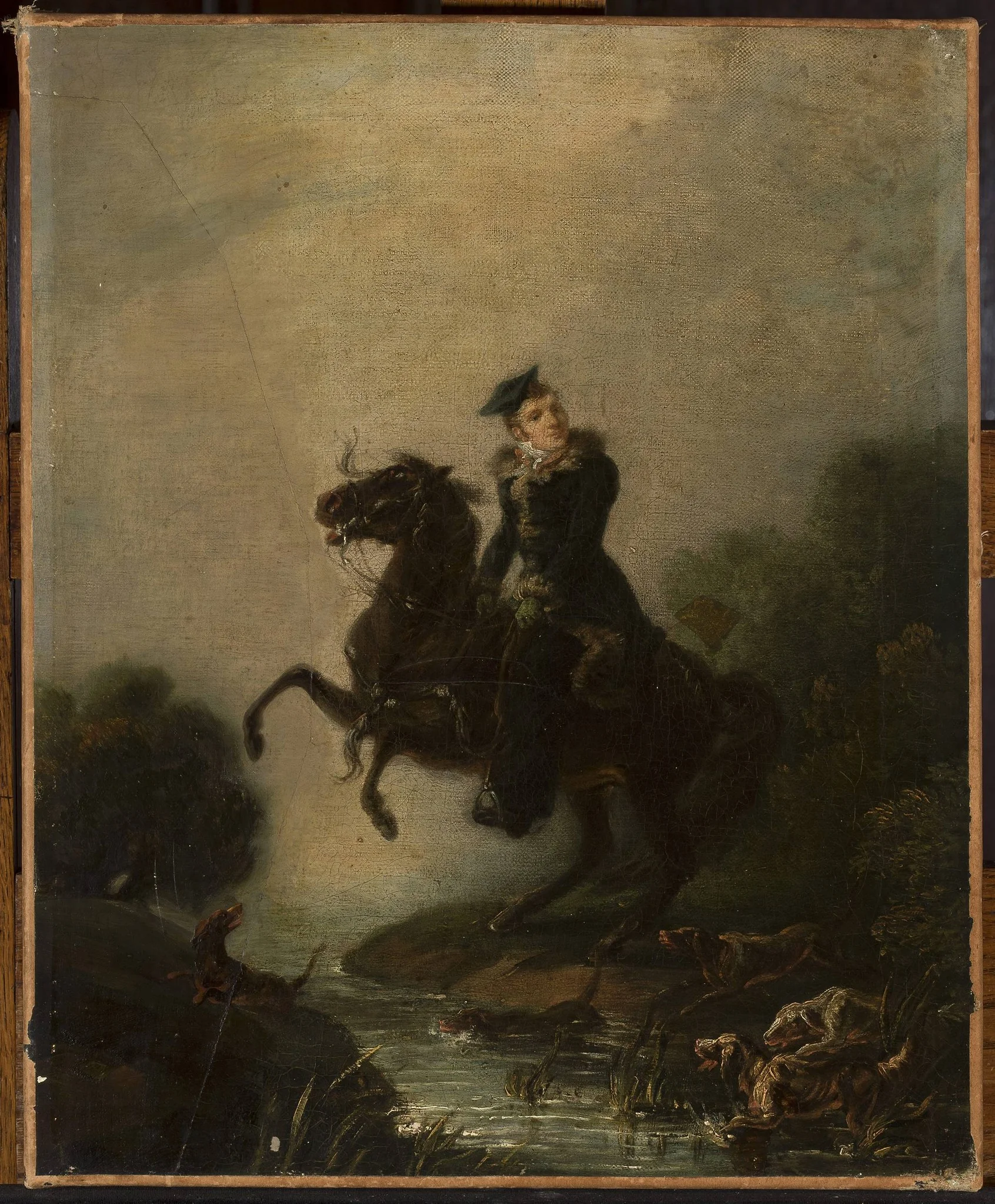 Portrait of Ignacy Konarski on horseback