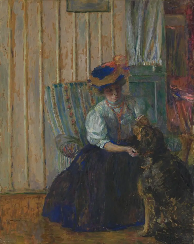Mme Bonnard with her dog at rue Drouai