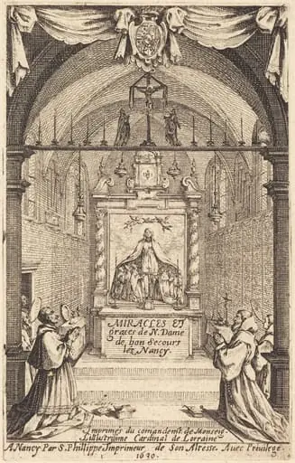 Frontispiece for the Miracles and Graces of Our Lady of "Bon-Secours-les-Nancy"