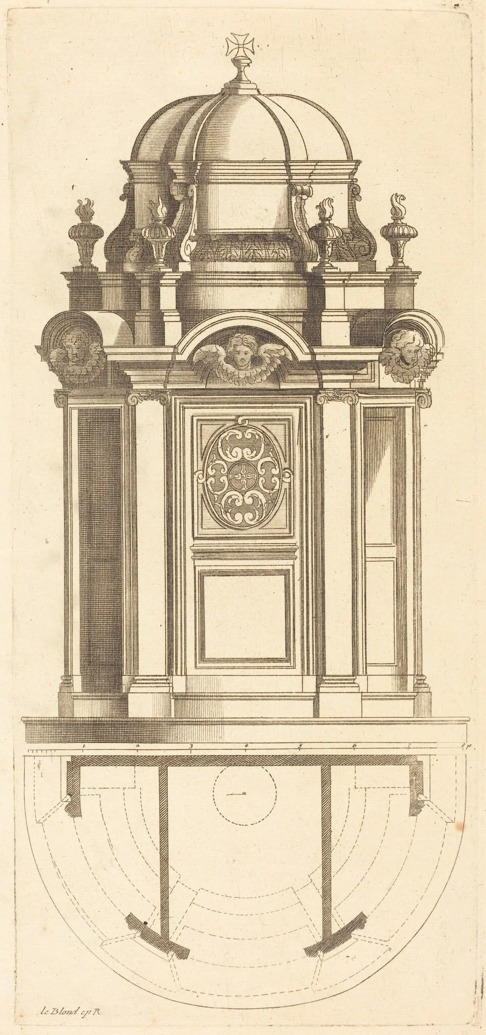 Plan et elevation des plus beaux confessionnaux de Paris, tres fidelemant mesure