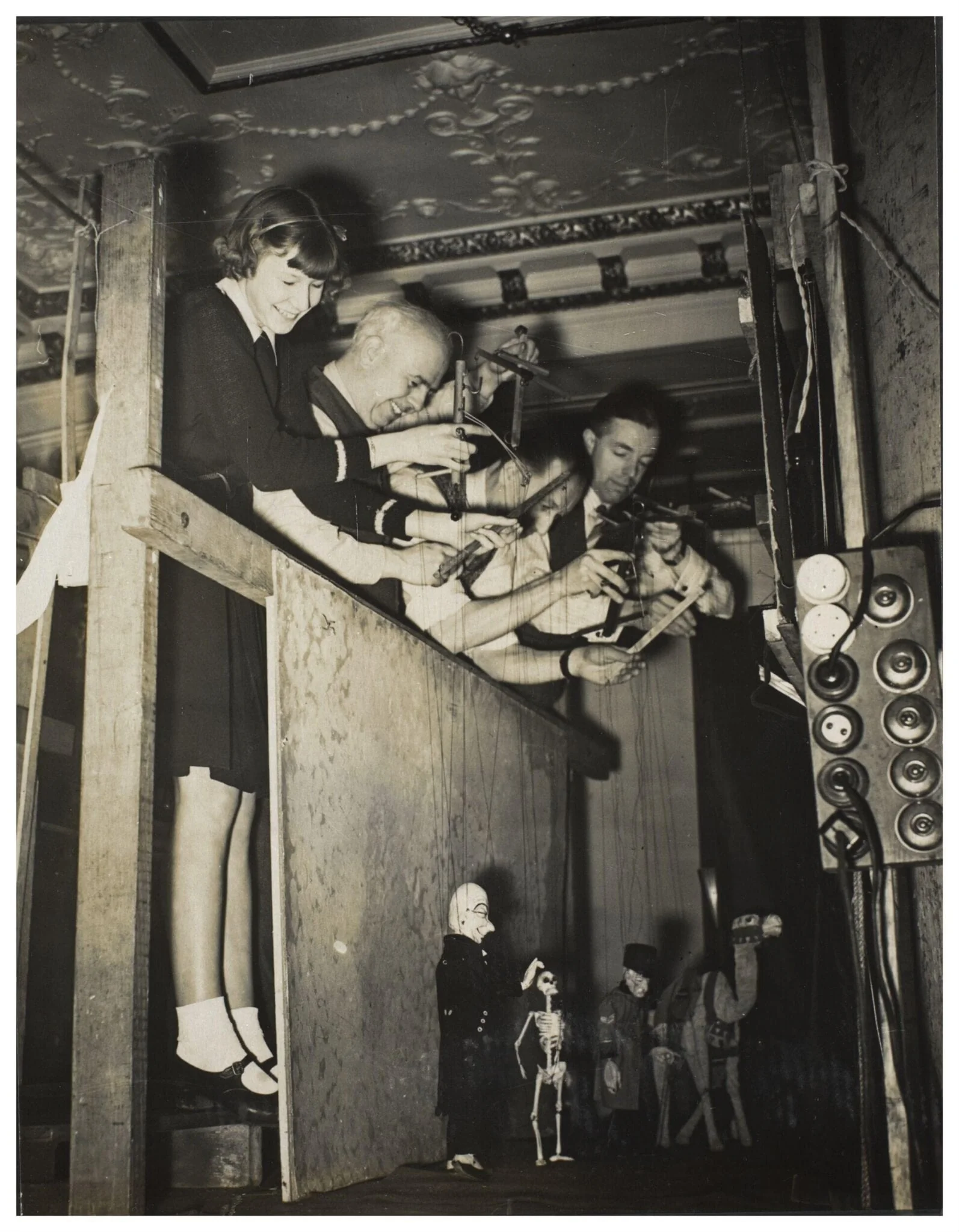 Photograph of members of the British Puppet and Model Theatre Guild, 1938, by Keystone Press Agency Ltd., photographic, 1938
