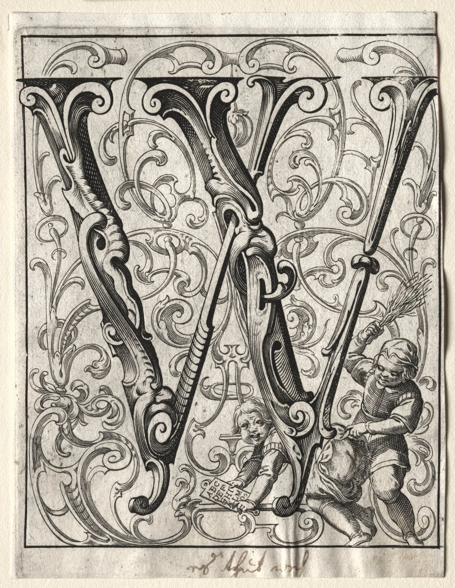 New ABC Booklet:  W, by Lucas Kilian, 1627