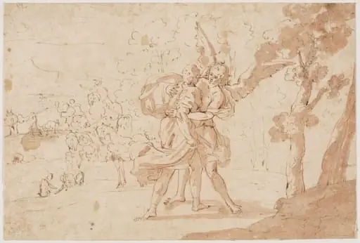 Abraham wrestling with the Angel