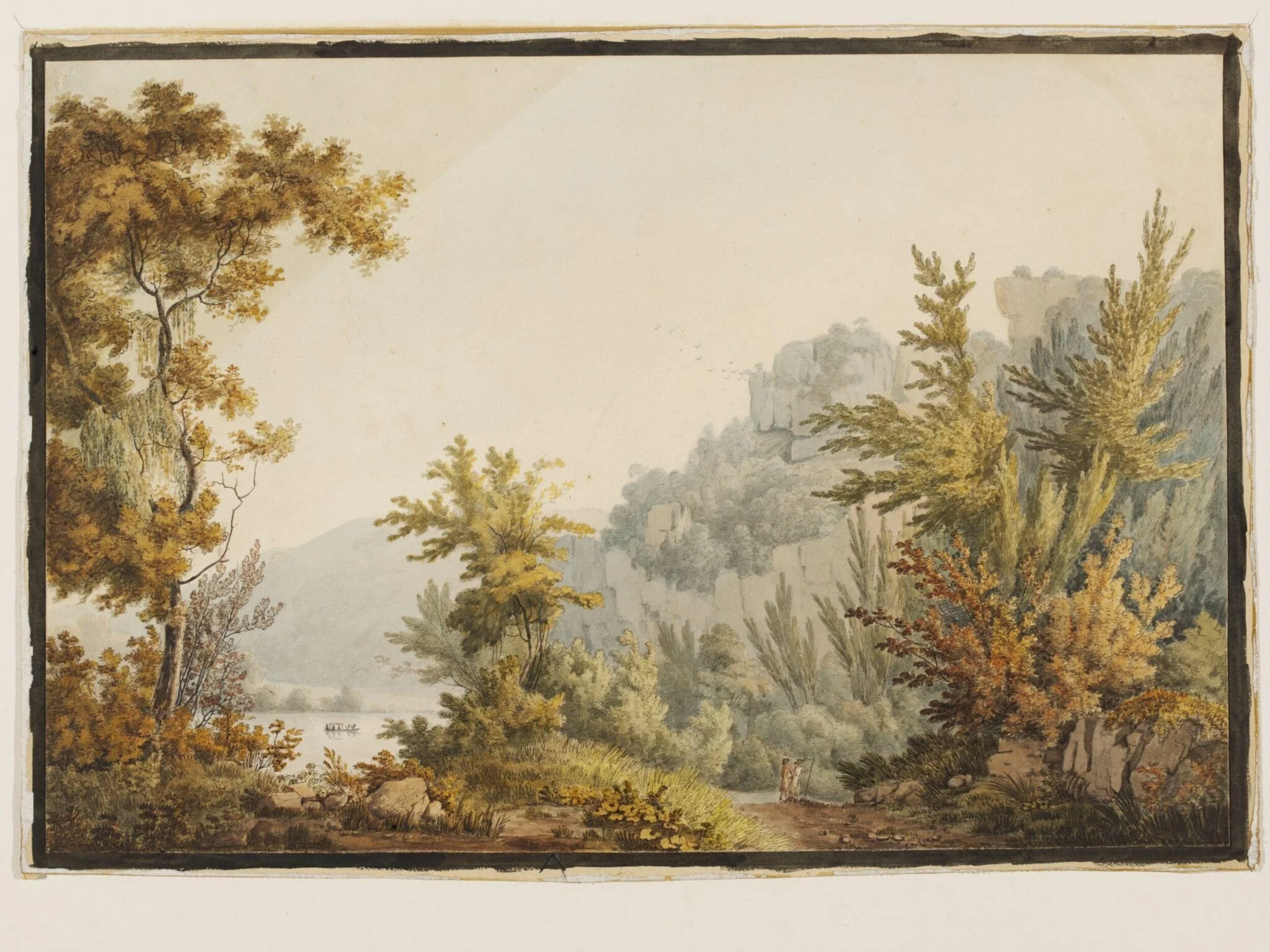 Landscape with Lake and Cliffs