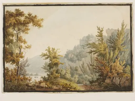 Landscape with Lake and Cliffs