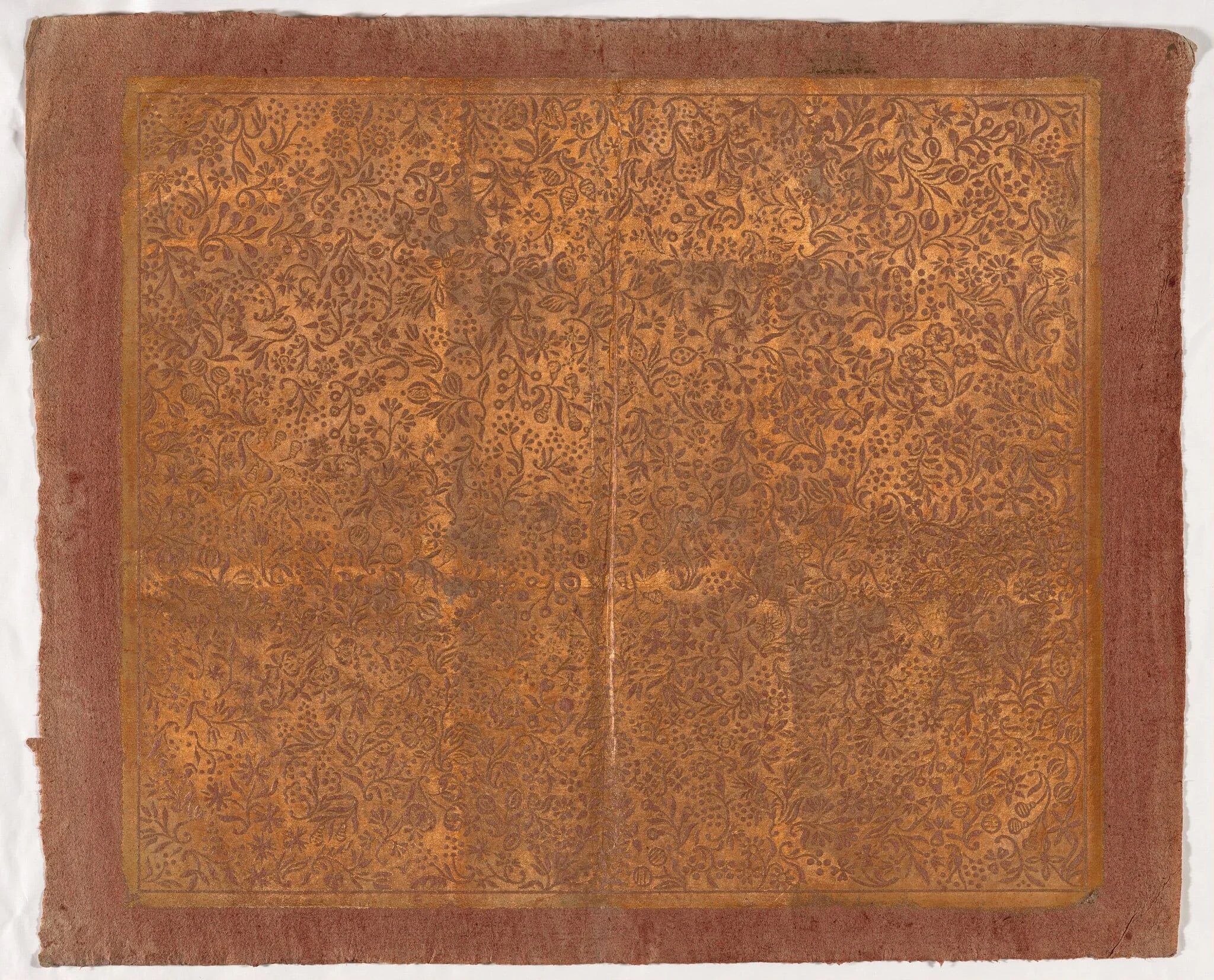 Endpaper with Floral Pattern, by Italian 18th Century, ink, 1750