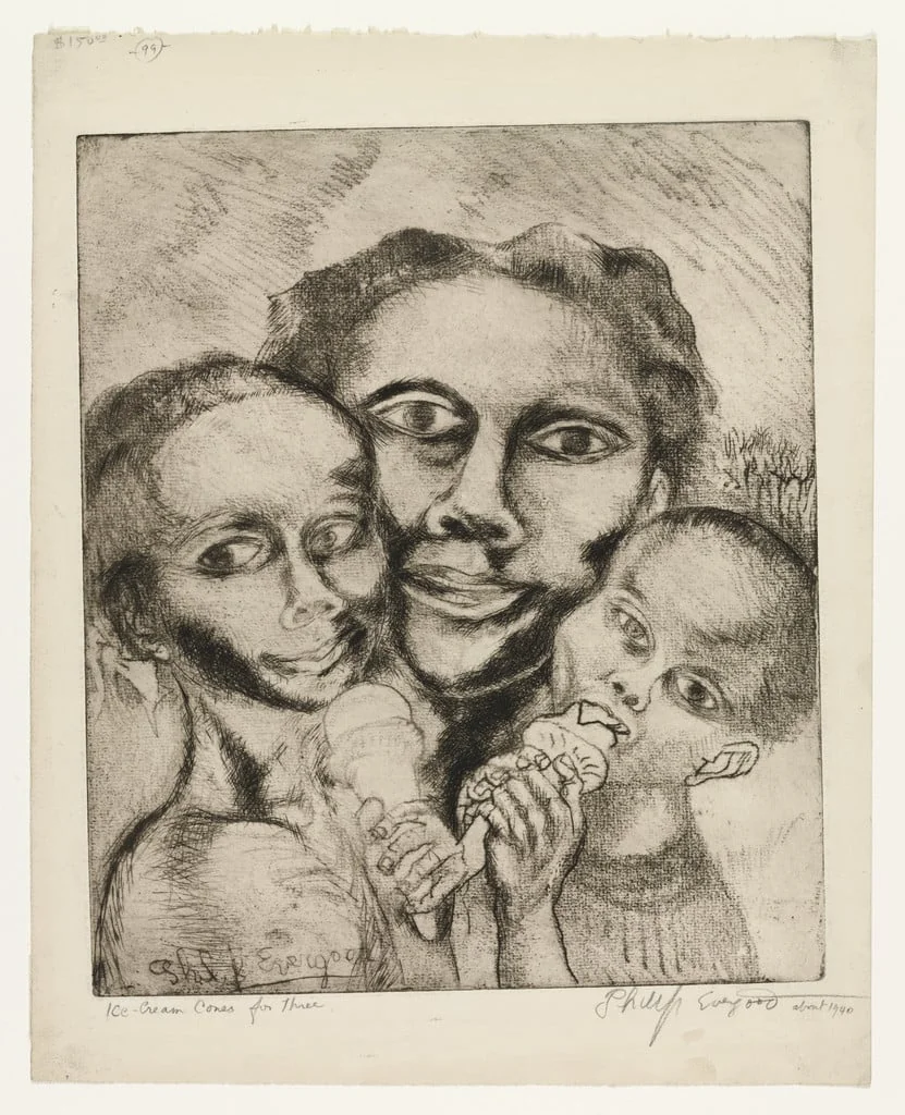 Untitled, by Philip Evergood, ink, 1940