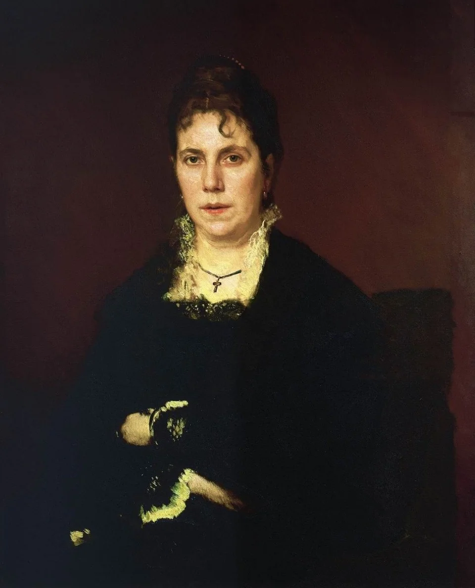Portrait of Sofia Nikolaevna Kramskoy, the Artist's Wife