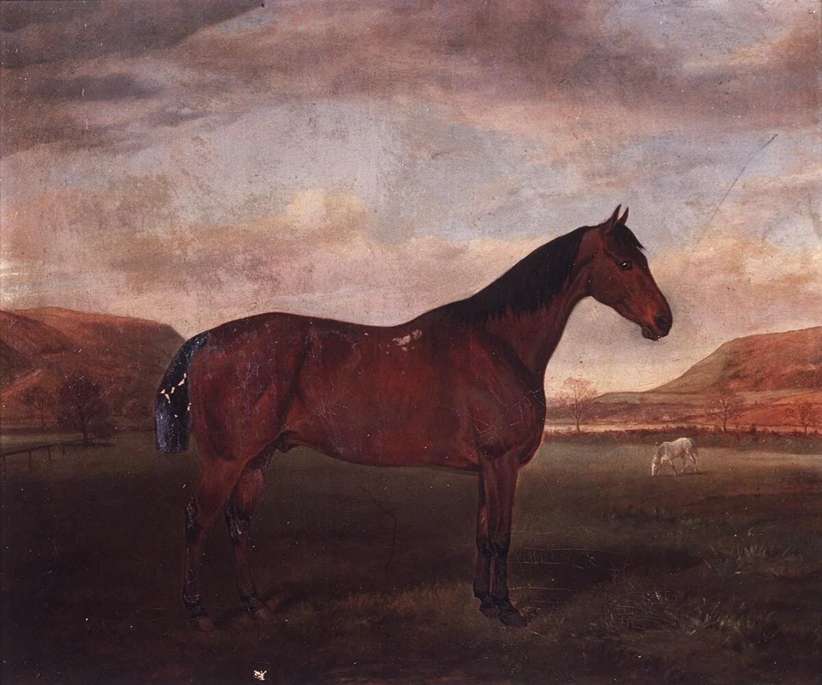 Portrait of a Hunter in landscape, by Unknown, oil, 1800