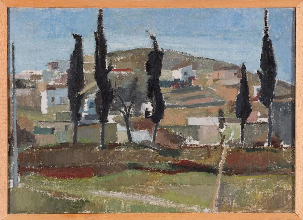 Landscape: Galatsi, by Petros Karagiannis, unspecified, 1956