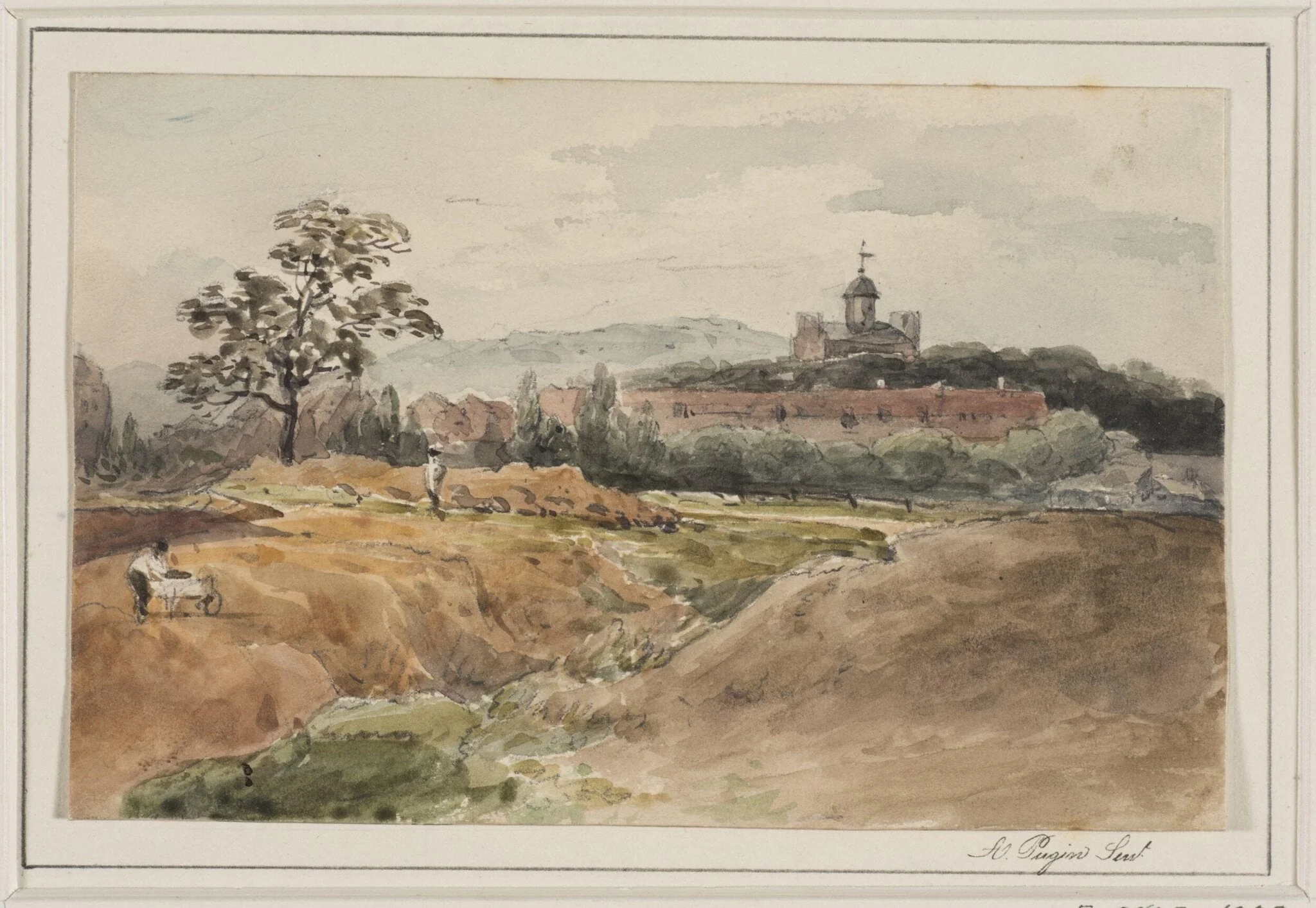 Topographical drawing, by pugin, watercolor, 1807