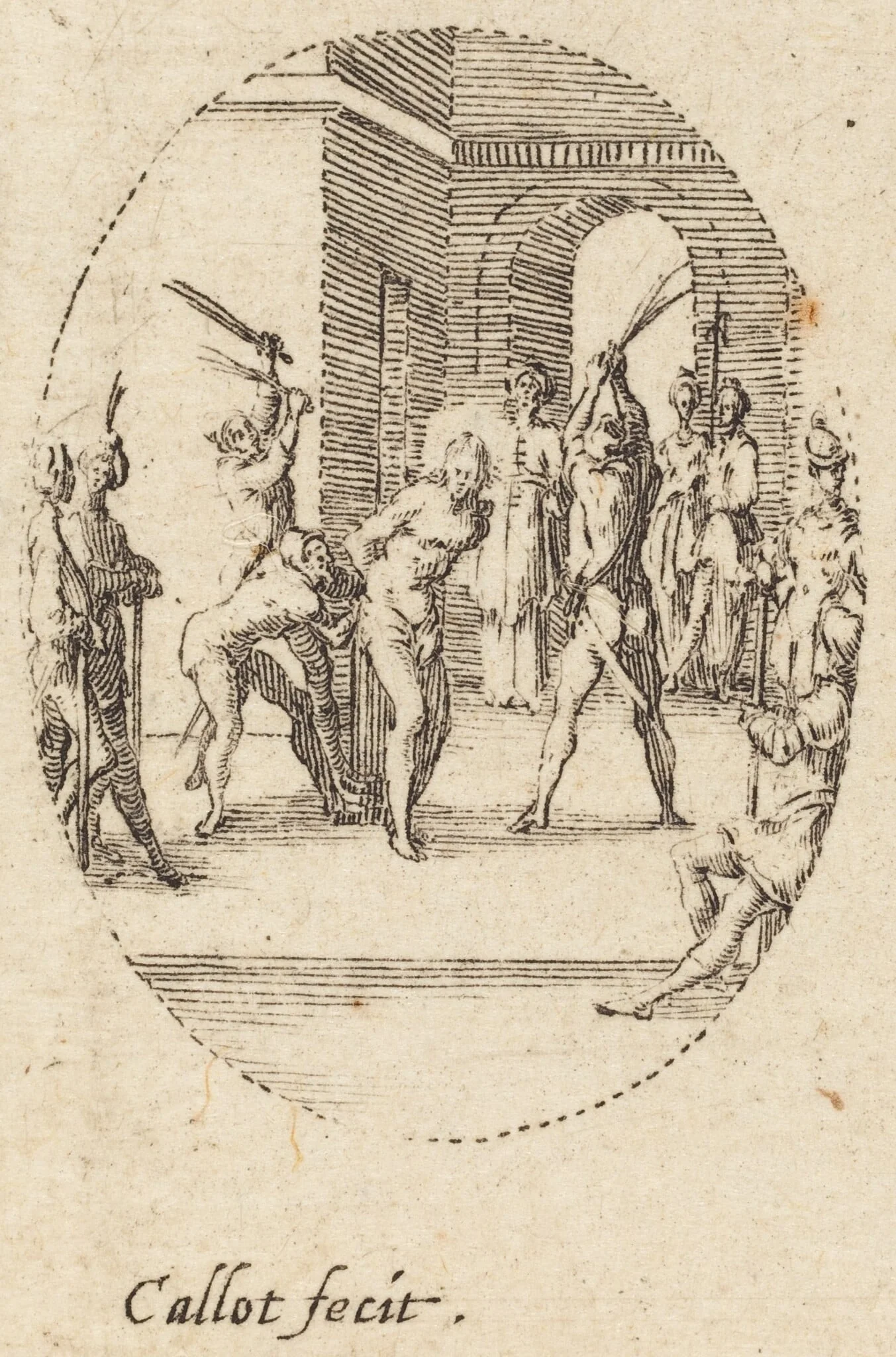 The Flagellation, by Jacques Callot, ink, 1631
