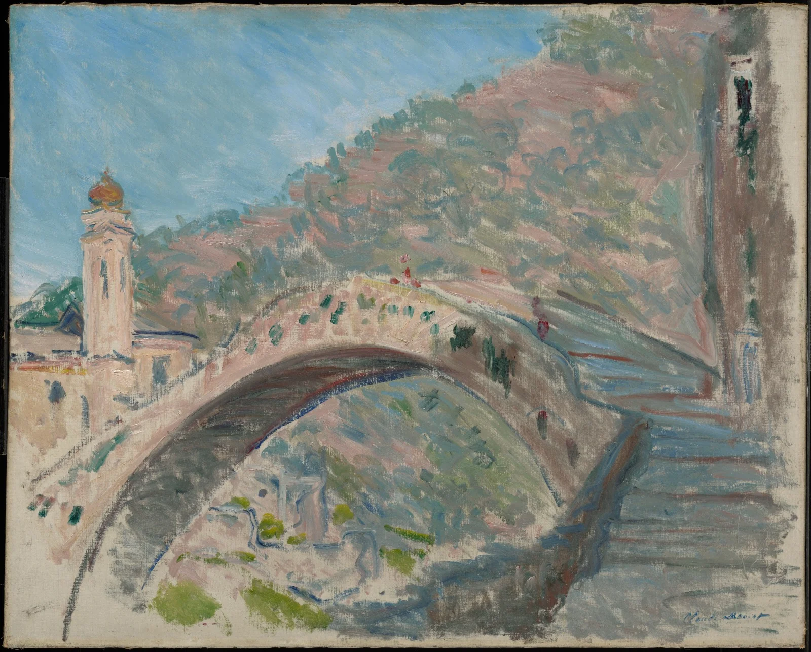 Bridge at Dolceacqua, by Claude Monet, oil, 1892