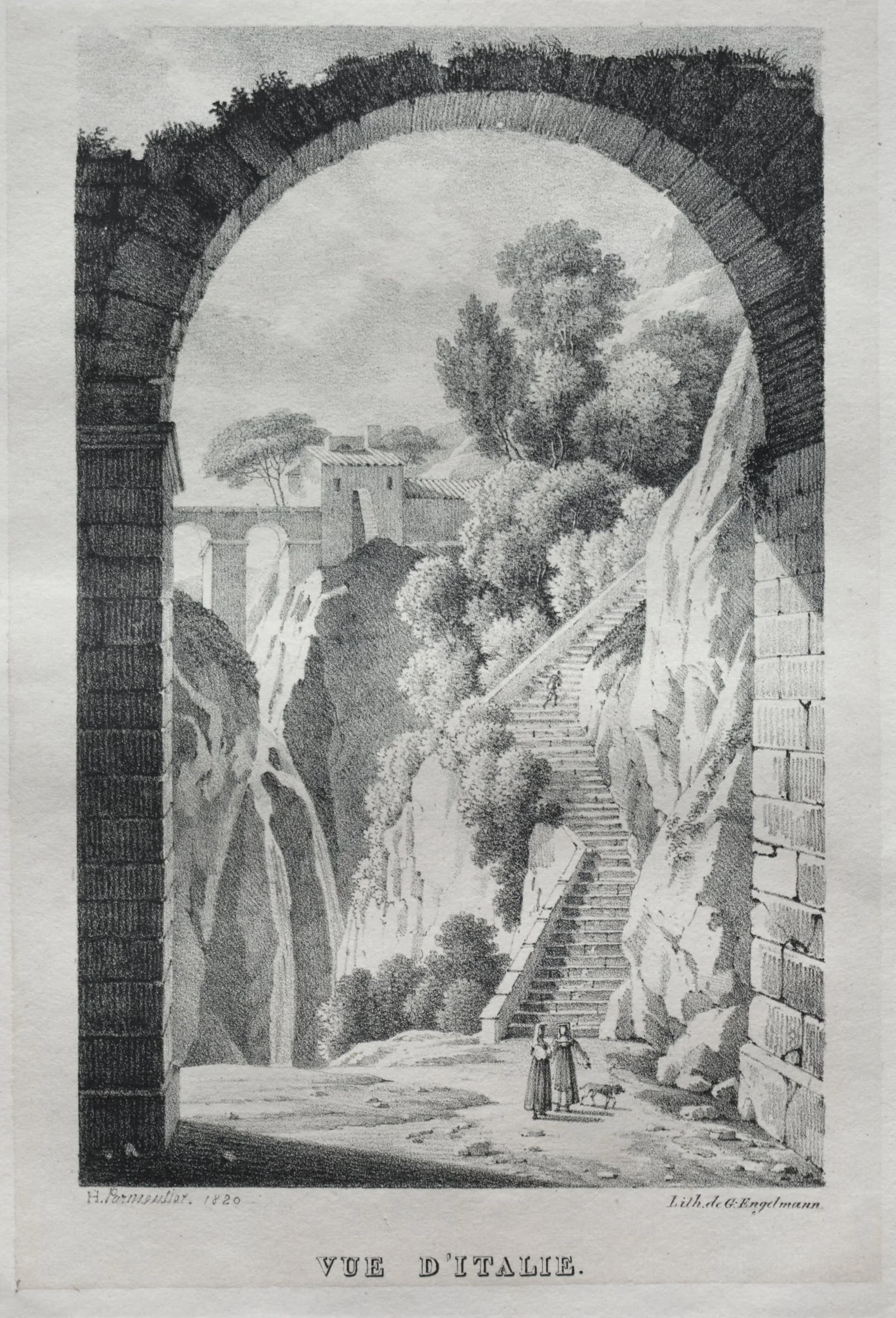 Vue d'Italie, by Godefroy Engelmann, 1820