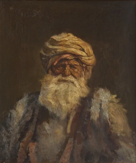 Portrait of an old man, by Grigor Gabrielyan, oil, 1900