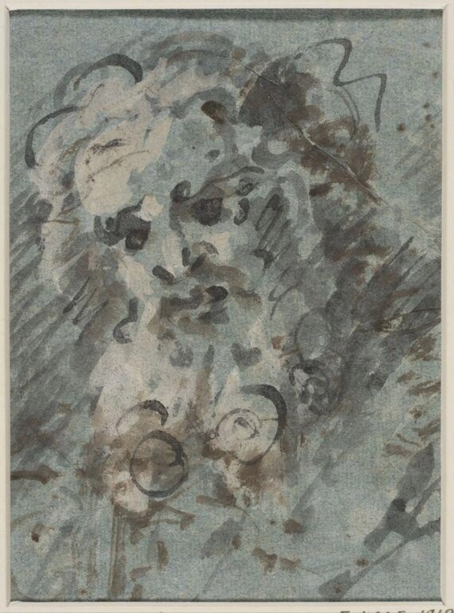 Head of a bearded man, by Benjamin West, 1738