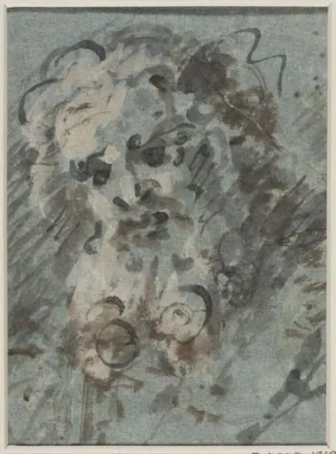 Head of a bearded man