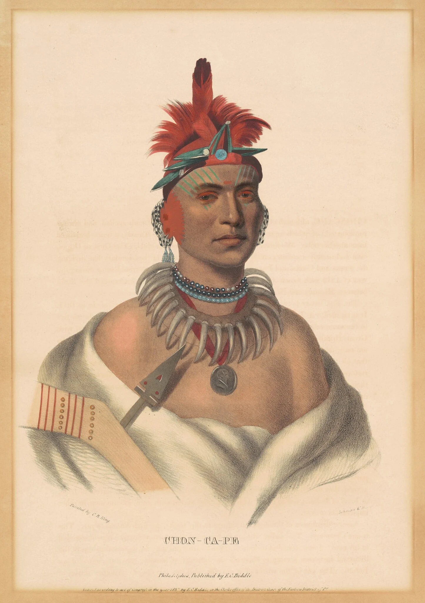 Chon-Ca-Pe, by Albert Newsam, ink, 1837
