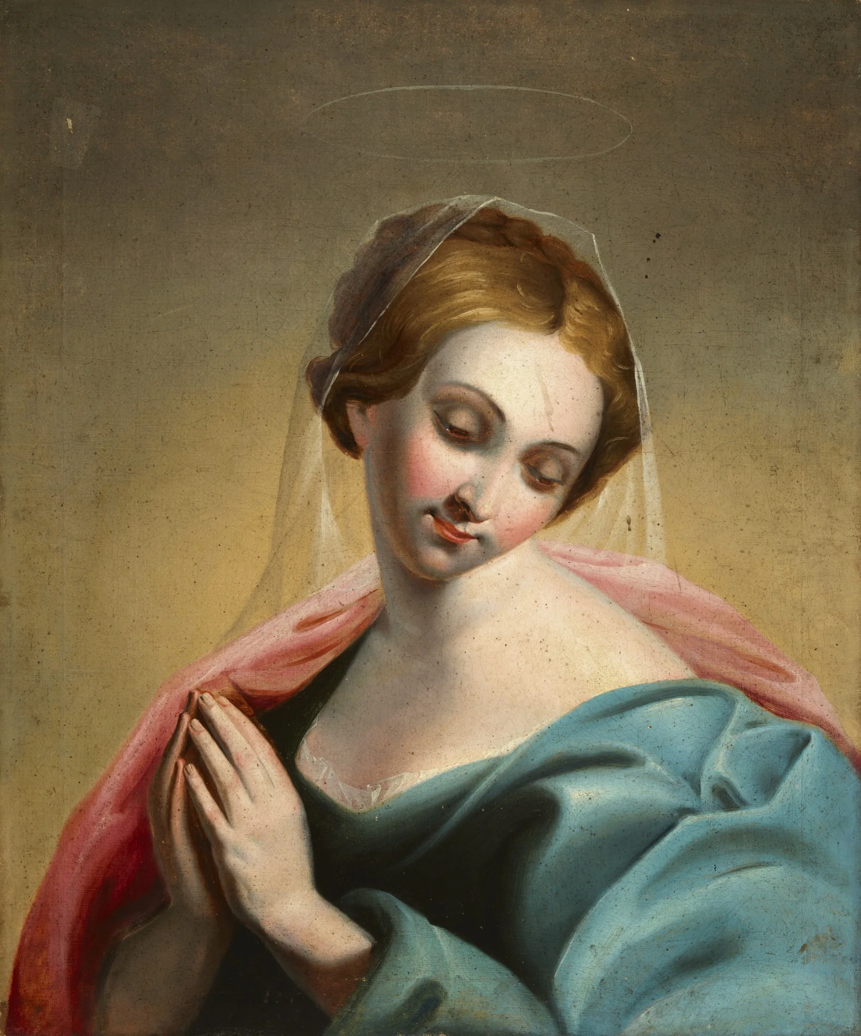 Bust of a Saint, by Unknown, oil, 1750