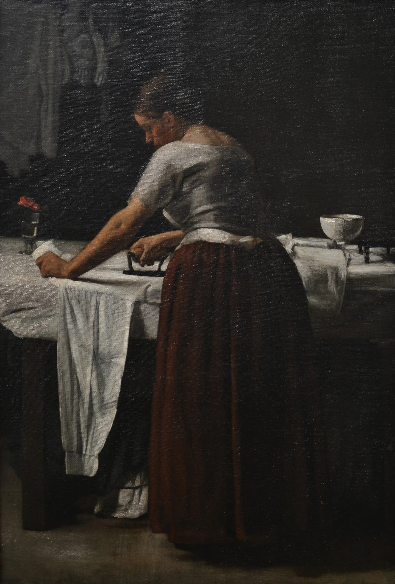 Woman Ironing, by François Bonvin, oil, 1858