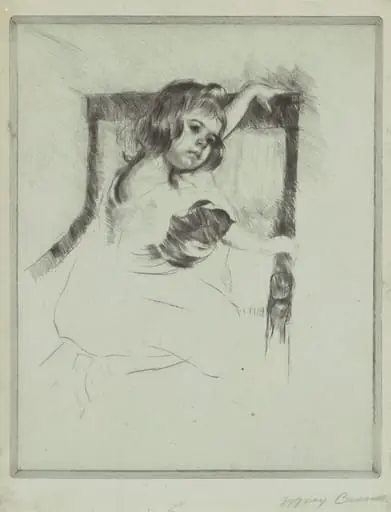 Kneeling in an Armchair