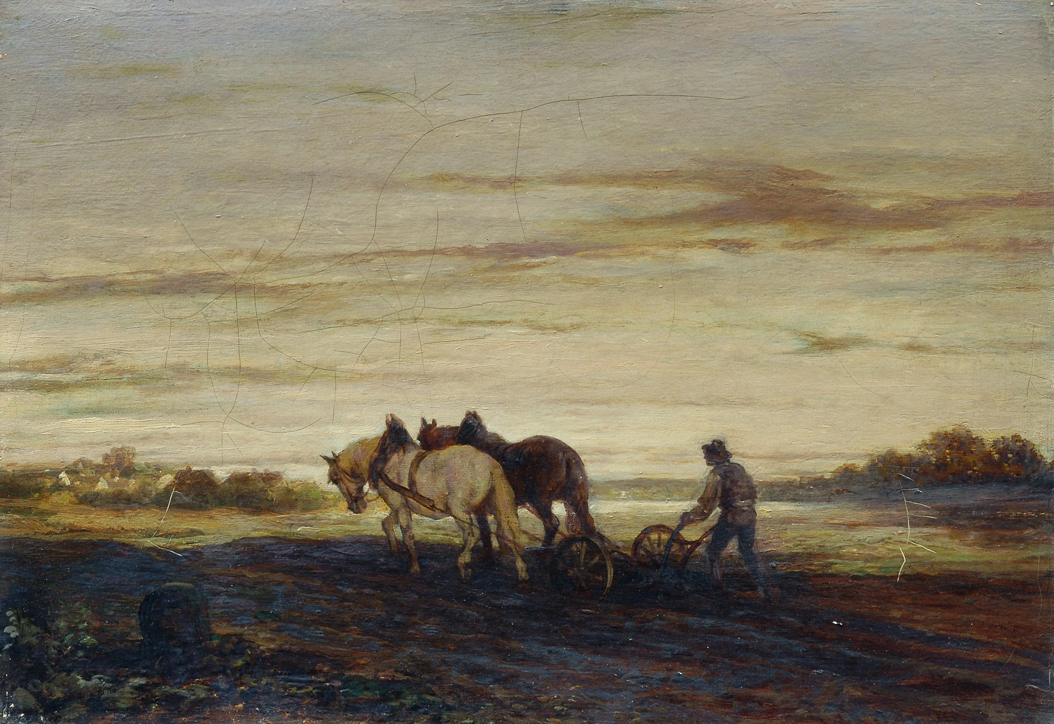 The Ploughman, by Carl Schweninger der Ältere, oil, 1862